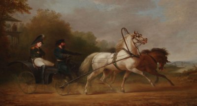 Zar Alexander I. fährt eine Droschki von Alexander Ivanovich Sauerweid