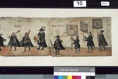 Detail aus dem Huntly-Begräbniszug, gesagt, dass es für die Trauerfeierlichkeiten von George 1., Marquess of Huntly, verwendet wurde von Alexander Kincaid