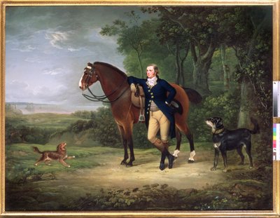 Porträt eines Gentlemans, wahrscheinlich George Hay, 7. Marquess of Tweeddale, um 1790 von Alexander Nasmyth