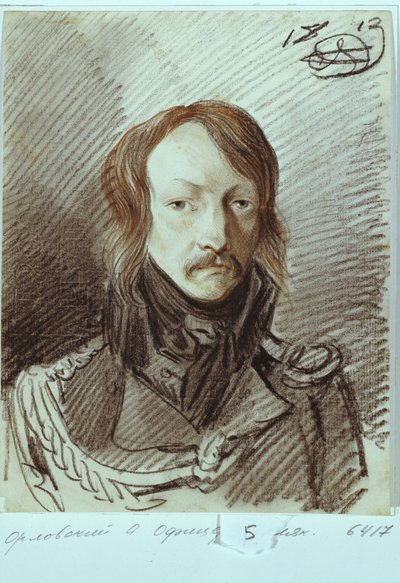 Porträt von Alexei Pawlowitsch Lanskoi 1789-1855, 1813 von Alexander Osipovich Orlowski