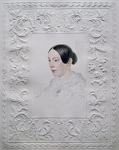 Porträt von Adelaida Alexandrovna Senkovskaya 1800-1858, geborene Baronin von Rahl, Ende der 1840er Jahre von Alexander Pavlovich Briullov