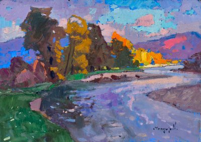 Lebendiger Herbstfluss von Alexander Shandor