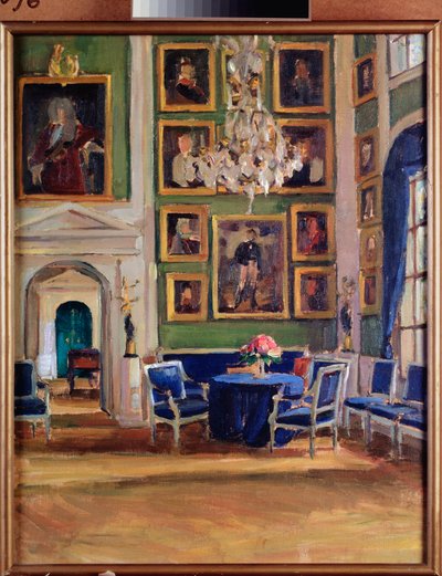 In einem Empfangsraum - Werk von Alexander Valentinovich Sredin (Sredine) (1872-1934) von Alexander Sredin