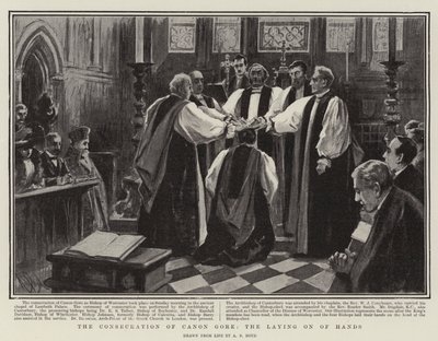 Die Weihe von Kanon Gore, das Auflegen der Hände von Alexander Stuart Boyd