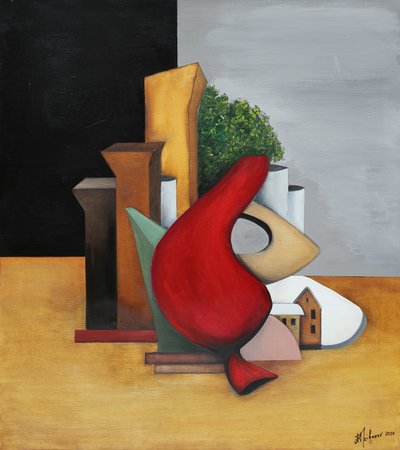 Rote Geometrische Stadt von Alexander Trifonov