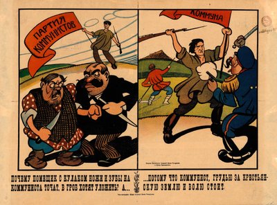 Warum schärfen Grundbesitzer und Kulak ihre Messer und Zähne..., 1920 von Alexander Vasilyevich Lebedev