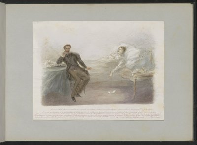 Gustave Doré auf seinem Sterbebett von Alexander Ver Huell
