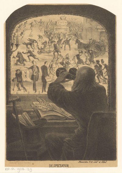 Mann mit Fernglas von Alexander Ver Huell
