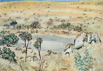 Am Ausgang eines Kpro (Cuvette) Region des Tehad, aus Dessins et Peintures d
