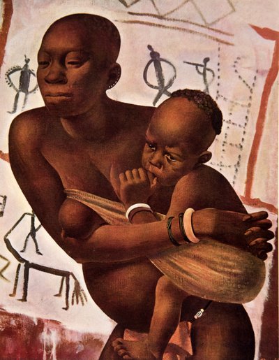 Femme Banda mit ihrem Kind, aus Dessins et Peintures d