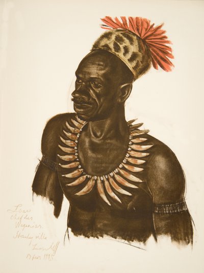 Louaho, Chef Wagenia (Stanleyville), aus Dessins et Peintures d