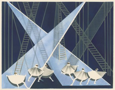 Bühnenbild aus dem Portfolio Décors de Théâtre, 1930 von Alexandra Alexandrowna Exter