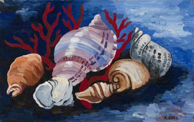 Stillleben mit Muscheln, ca. 1928 von Alexandra Alexandrowna Exter