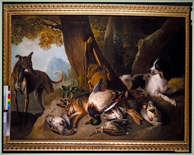 Hunde und Wild in der Landschaft von Alexandre Francois Desportes