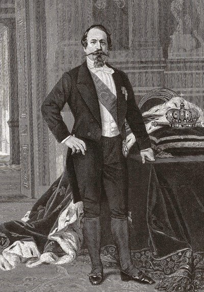 Porträt von Napoleon III., Kaiser der Franzosen - graviert nach dem Gemälde von Alessandro Cabanel von after Alexandre Cabanel