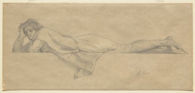 Studie für "Le Poete Florentin", ca. 1853 von Alexandre Cabanel