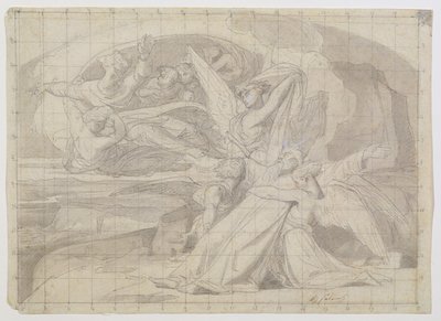 Studie für Der Tod des Moses, 1851 von Alexandre Cabanel