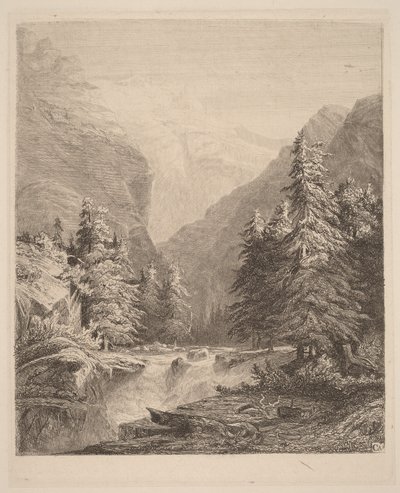 Bergwasserfall von Alexandre Calame