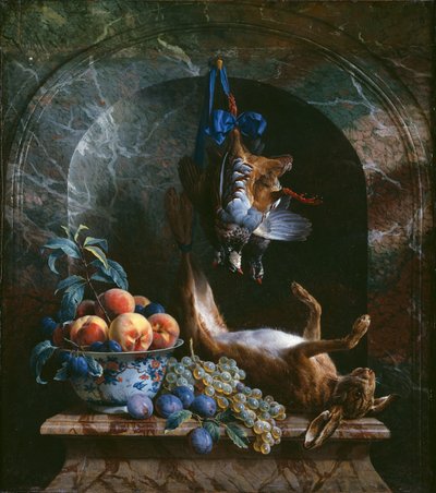 Stillleben mit Wild in einer Marmornische, 1706 von Alexandre Francois Desportes