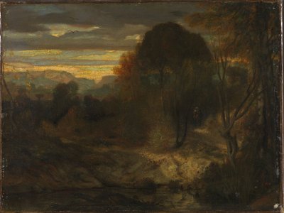 Abendlandschaft von Alexandre Gabriel Decamps