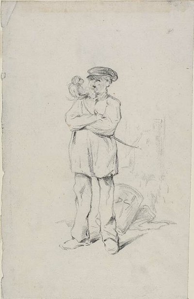 Matrose mit einem Affen von Alexandre Gabriel Decamps