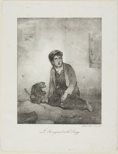 Der Savoyarde und der Affe von Alexandre Gabriel Decamps