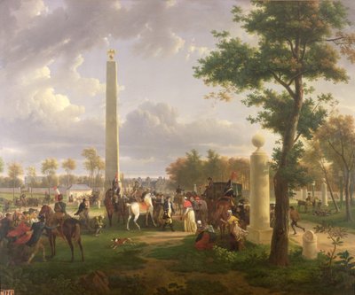 Treffen zwischen Napoleon I. (1769-1821) und Papst Pius VII. (1742-1823) im Wald von Fontainebleau im Jahr 1804, 1808 von Alexandre Hyacinthe Dunouy