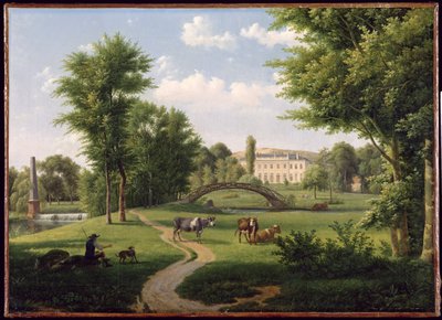 Ansicht des Chateau de Villiers-Saint-Paul, in der Nähe von Senlis von Alexandre Hyacinthe Dunouy