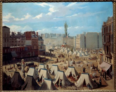 Truppenlager auf dem Boulevard du Temple während der Juniaufstände 1848 von Alexandre Josquin