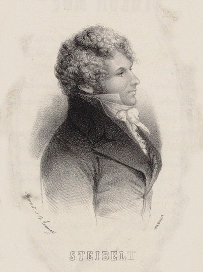 Porträt des Pianisten und Komponisten Daniel Steibelt, 1850 von Alexandre Leroux