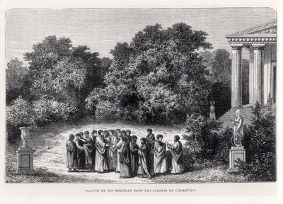 Plato und seine Schüler im Garten der Akademie, aus 