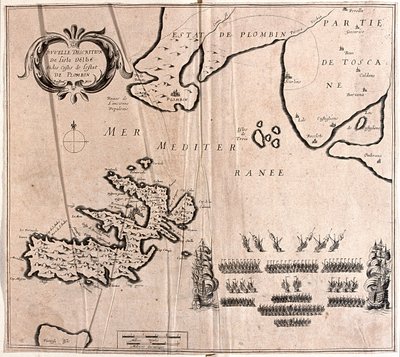 Insel Elba mit Piombino, Italien - von A von Alexis Hubert Jaillot