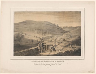 Grab von Napoleon auf St. Helena, Tombeau de Napoléon à Ste. Hélène (Titel auf Objekt) von Alexis Bafcop