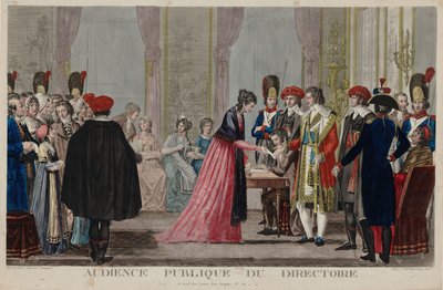 Öffentliche Audienz des Direktoriums, ca. 1797 von Alexis Chataignier