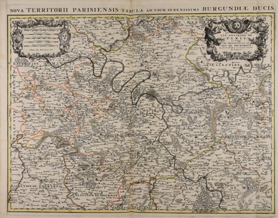 Die Umgebung von Paris für den Herzog von Burgund von Alexis Hubert Jaillot