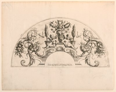 Fächerblätter, fünfte und sechste Platte des Sets "Divers Desseins de grands Eventails, Encrans, et autres Ornamens, inventés et gravés par Nicolas Loire" von Alexis Loir