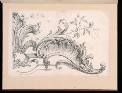 Entwurf für Rocaille-Dekoration, Tafel 4 in Seconde Partie de divers Ornements von Alexis Peyrotte