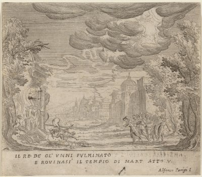Der Schlag des Königs der Hunnen und der Zusammenbruch der Herrschaft von Mart von Alfonso Parigi II