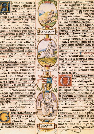 Stammbaum der Könige der Königreiche Asturien und Leon, aus "Genealogía de los reyes de España" von Alonso de Cartagena von Alfonso de Cartagena