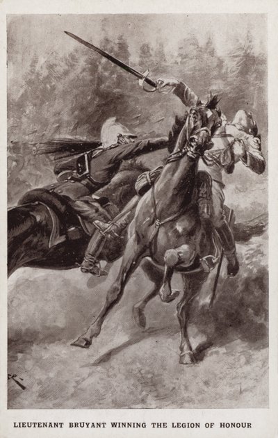 Leutnant Bruyant gewinnt die Ehrenlegion, Erster Weltkrieg von Alfred (after) Pearse
