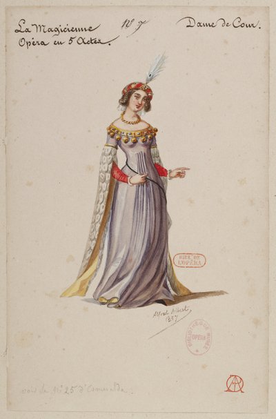 Halévy - Die Zauberin - Kostümentwürfe von Alfred Albert - 07. Hofdame von Alfred Albert