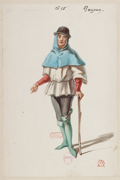 Halévy - Die Zauberin - Kostümentwürfe von Alfred Albert - 15. Bauer von Alfred Albert