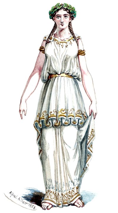 La magicienne - Kostümentwürfe - Mèlusine, 3. Kostüm (retuschiert) von Alfred Albert