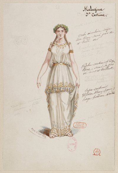 La magicienne - Kostümentwürfe - Mèlusine, 3. Kostüm von Alfred Albert