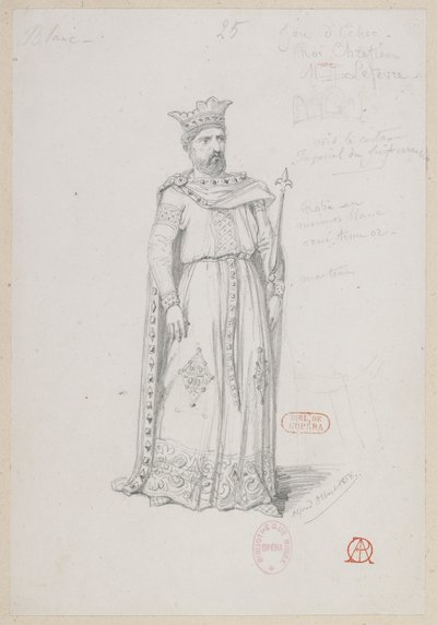 La magicienne - Kostümentwürfe - Schachspiel, christlicher König, M. Lefèvre von Alfred Albert