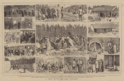 Ein Ausflug mit den Hopfenpflückern von Alfred Chantrey Corbould