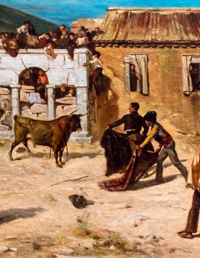 Kampf der Novillos (Detail) von Alfred Dehodencq