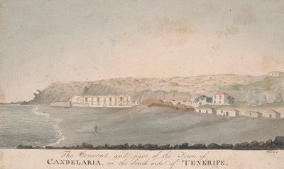 Das Kloster und ein Teil der Stadt Candelaria, auf der Südseite von Teneriffa von Alfred Diston