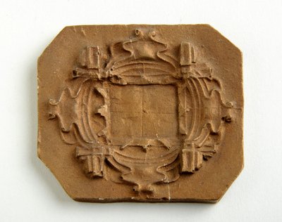 Maquette für eine achteckige Plakette (vergoldeter Gips) von Alfred Gilbert