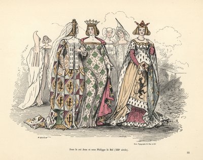 Edle Frauen zur Zeit von König Johann II. und Philipp dem Guten von Frankreich von Alfred Grevin